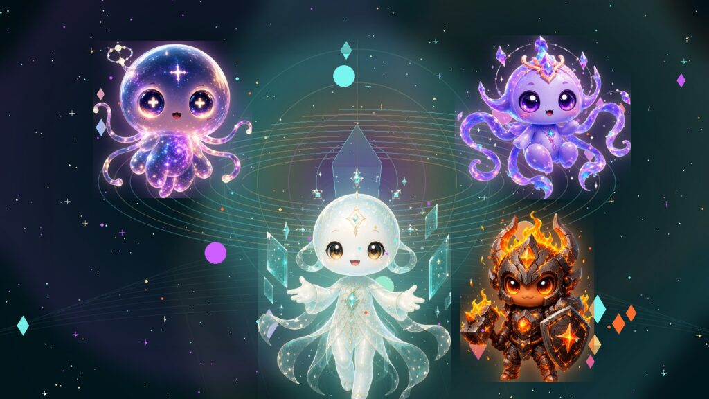 ATMA, MAYA, VEDA, and RAKA from ANIMA in a secondmind memory scene for AI Companion for Journaling: Reflection With Memory