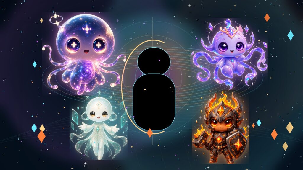 ATMA, MAYA, VEDA, and RAKA from ANIMA in a safety memory scene for AI Companion for Loneliness: Safe Presence and Boundaries