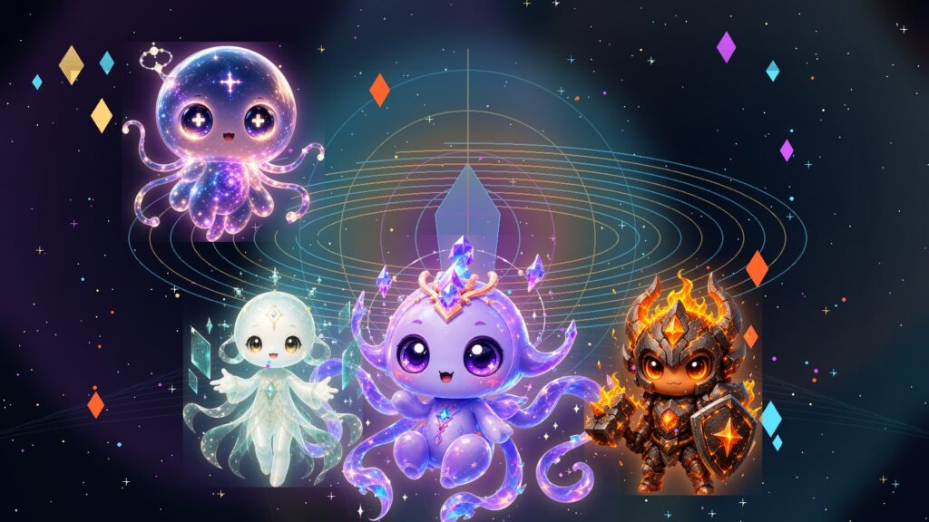 ATMA, MAYA, VEDA, and RAKA from ANIMA around a memory core for an anime AI companion with real memory