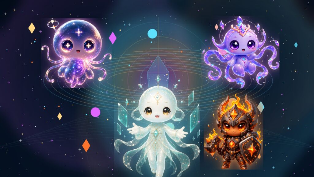 ATMA, MAYA, VEDA, and RAKA from ANIMA in a continuity memory scene for Replika Alternative With Memory: Why ANIMA Starts From Continuity